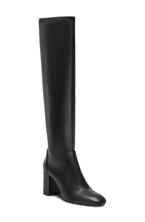 Lucie Knee High Block Heel Boot (Women)