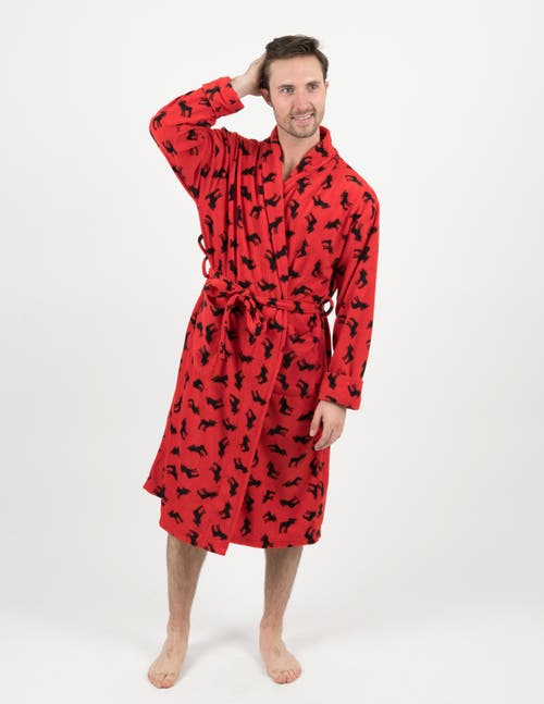 Leveret Men's Fleece Robe in Moose 