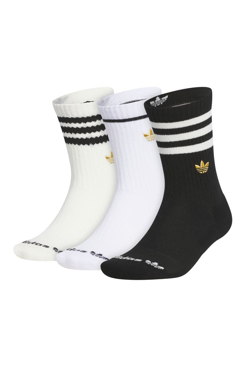 Originals Limited 3-Pack Crew Socks, Main, color, OFF WHITE/ GOLD/ BLACK