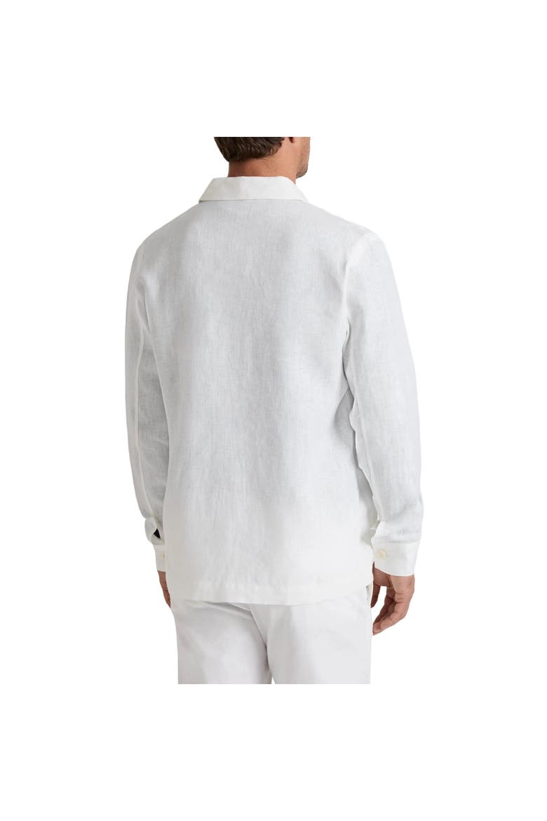 Linen Solid Overshirt, Alternate, color, BLANC