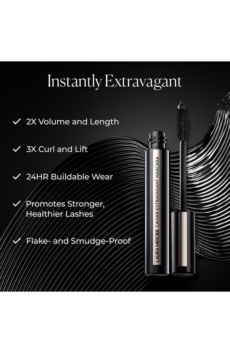 Laura Mercier Caviar Extravagant Volumizing & Lengthening Mascara, Alternate, color, Black