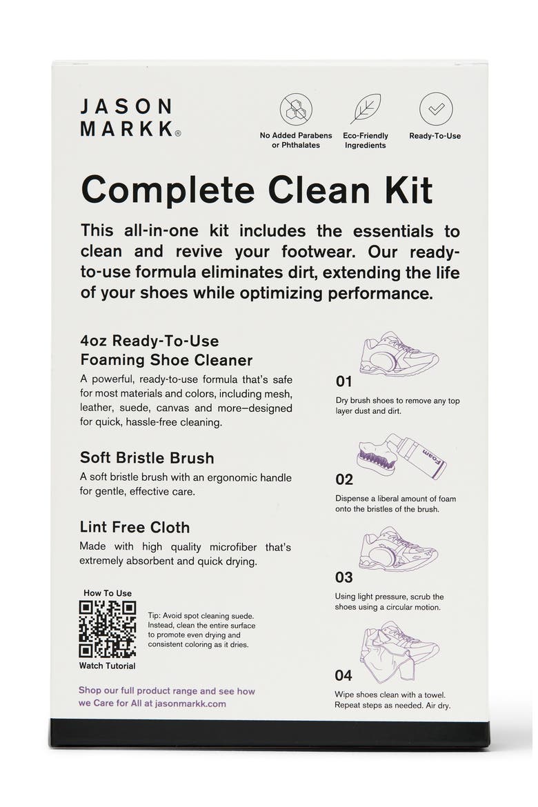 Complete Clean 3-Piece Shoe Care Kit, Alternate, color, WHITE