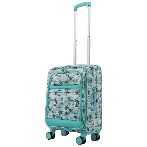 Palm Print 21.5" Expandable Softside Carry-On Spinner