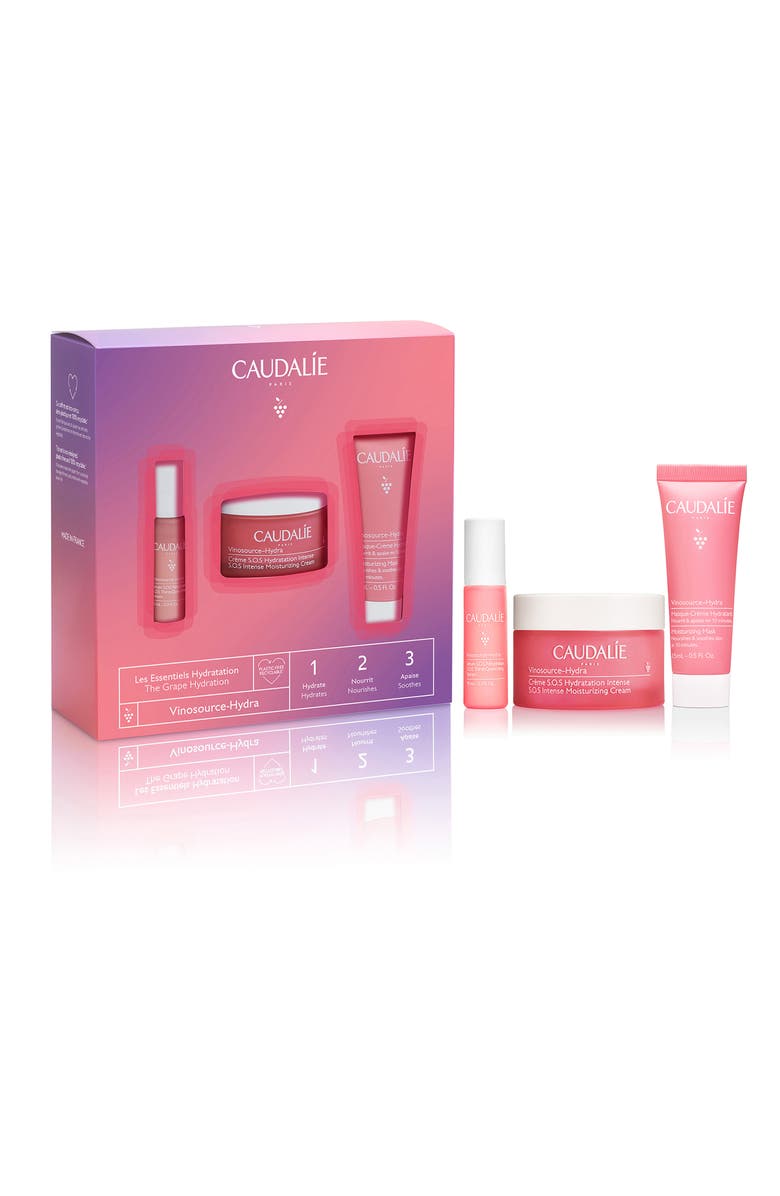 CAUDALÍE Vinosource-Hydra Hydration Essentials Gift Set USD $68 Value, Main, color, 