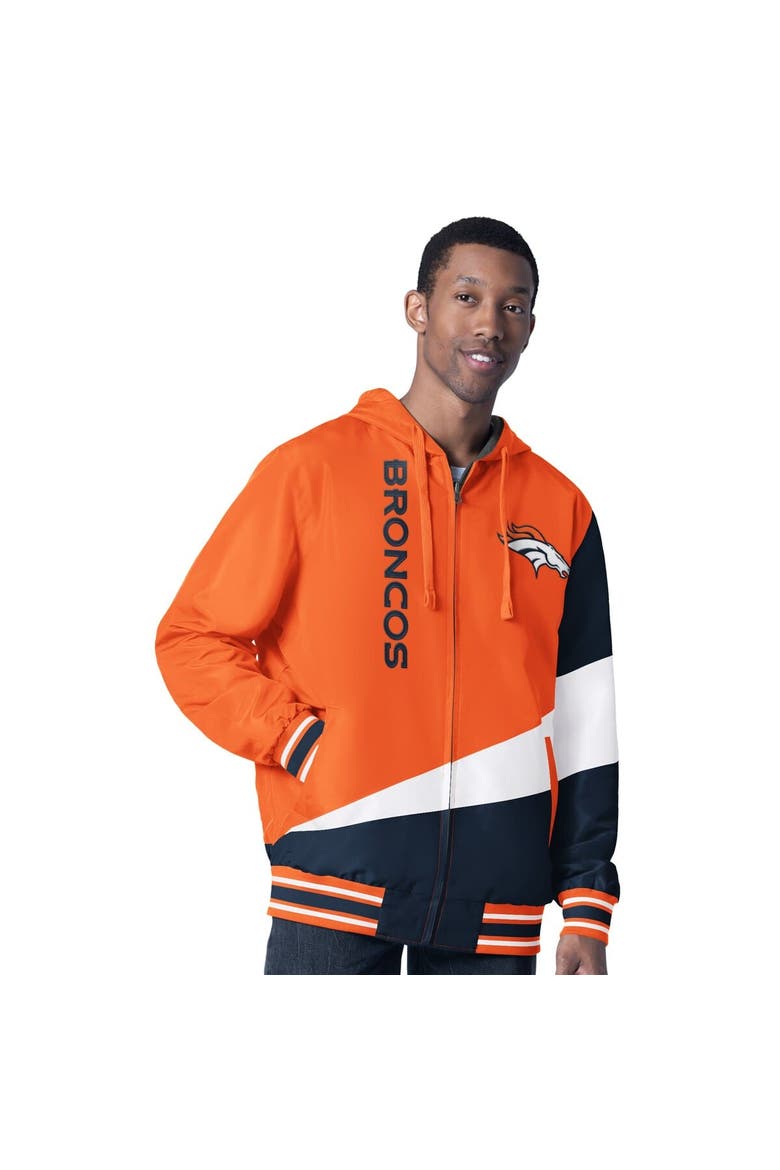 Men's G-III Sports by Carl Banks Orange/Charcoal Denver Broncos Dual Threat Reversable Full-Zip Hooded Jacket, Main, color, Orange