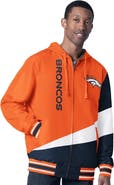 G-III SPORTS BY CARL BANKS Men's G-III Sports by Carl Banks Orange/Charcoal Denver Broncos Dual Threat Reversable Full-Zip Hooded Jacket