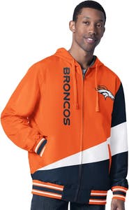G-III SPORTS BY CARL BANKS Men's G-III Sports by Carl Banks Orange/Charcoal Denver Broncos Dual Threat Reversable Full-Zip Hooded Jacket