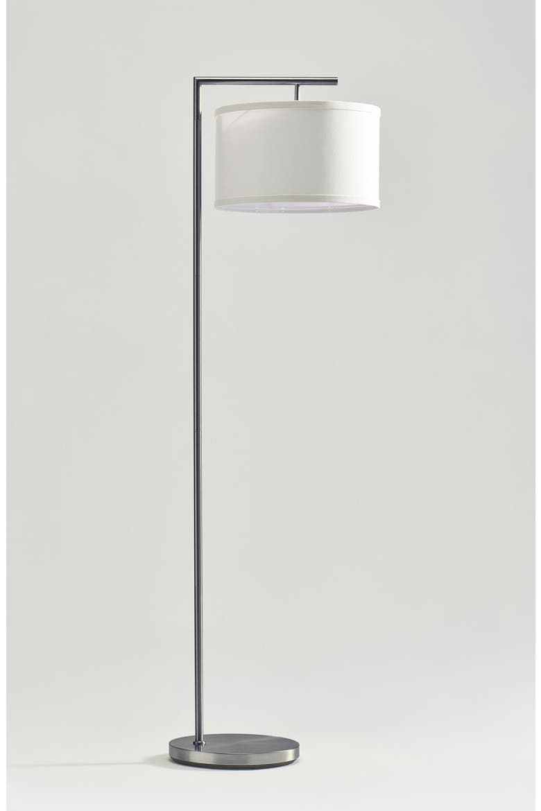 Montage Modern 60' LED Smart Home Compatible Floor Lamp, Alternate, color, SATIN NICKEL