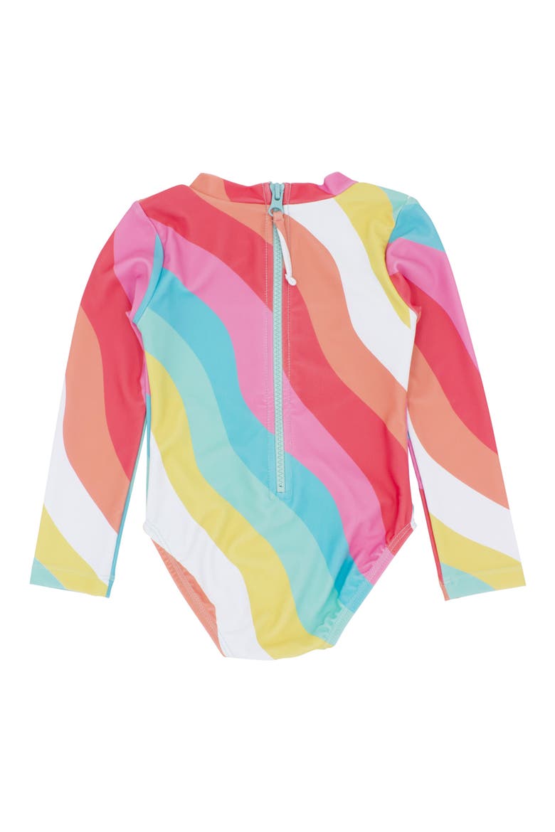 Wave Chaser One-Piece Rashguard Swimsuit, Alternate, color, MULTI