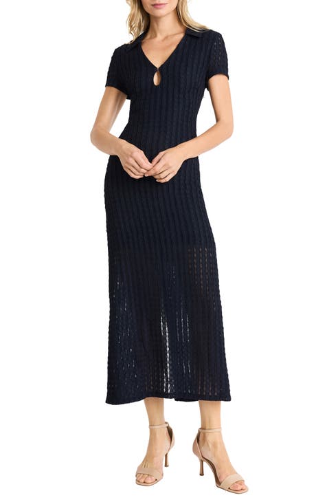 Keyhole Scoop Neck Maxi Dress