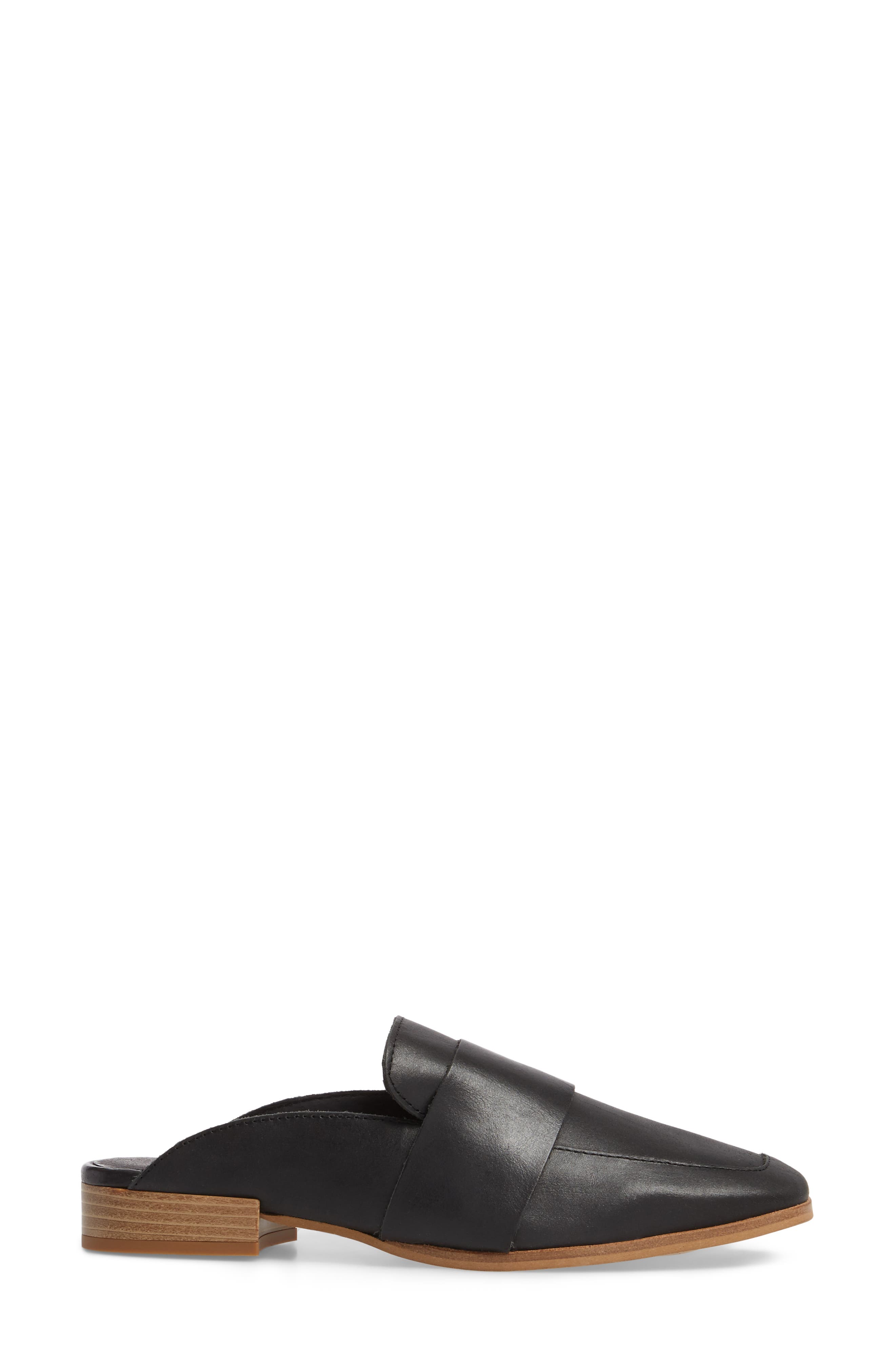 At Ease Loafer Mule, Alternate, color, CARBON LEATHER