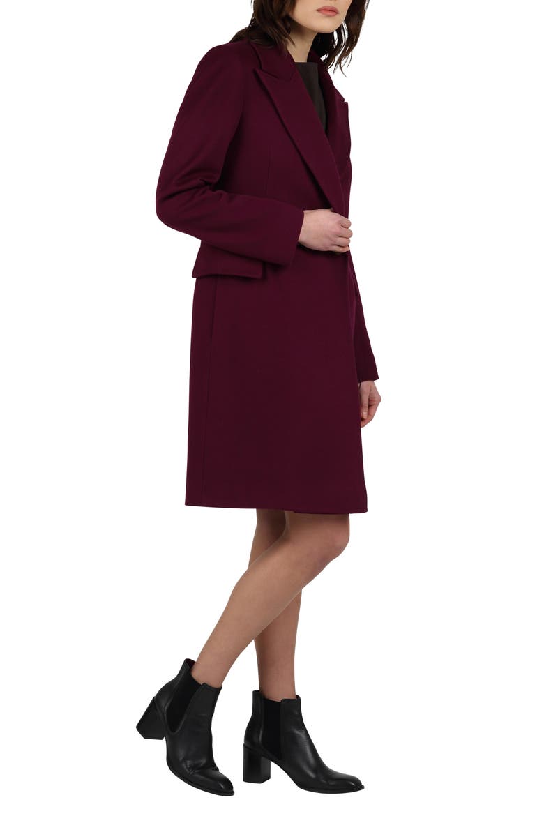 Dax Double Breasted Wool Coat, Alternate, color, ORCHID