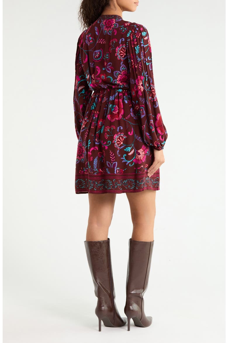 Tory Paisley Long Sleeve Dress, Alternate, color, BURGUNDY-MULTI