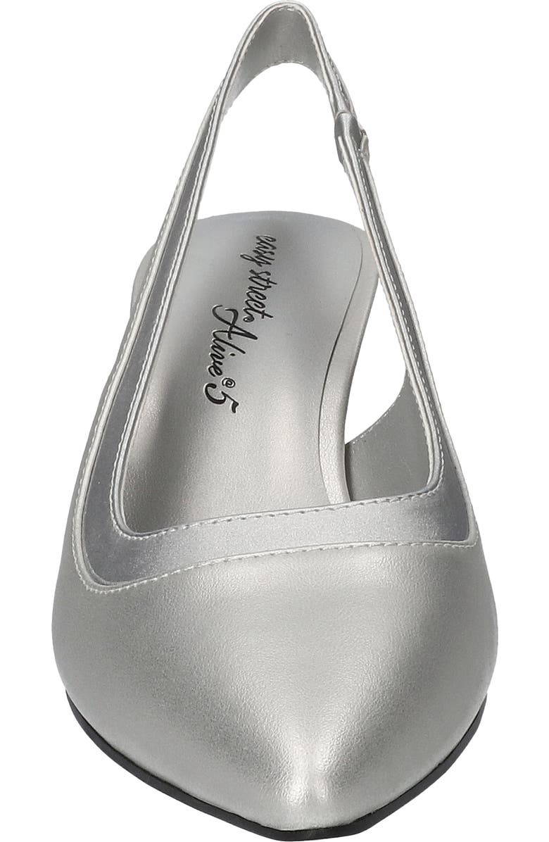 EASY STREET Dessa Slingback Pointed Toe Pump, Alternate, color, Silver