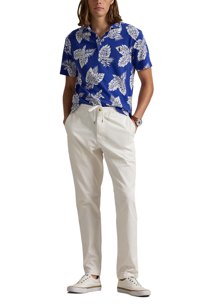 Paradise Frond Print Cotton Knit Polo, Alternate, color, TROPICAL MONSTERA