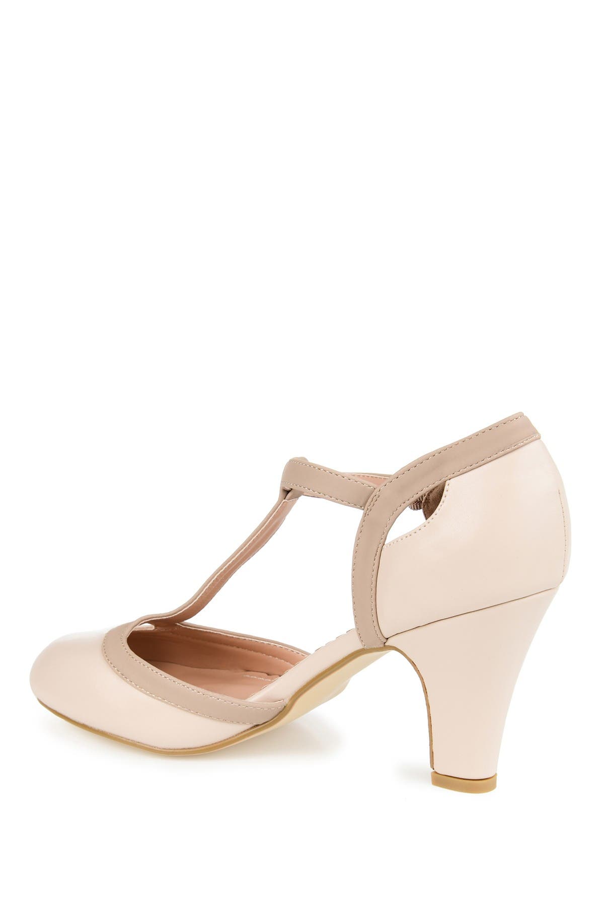 Journee Collection JOURNEE Olina T-Strap Pump, Alternate, color, Nude