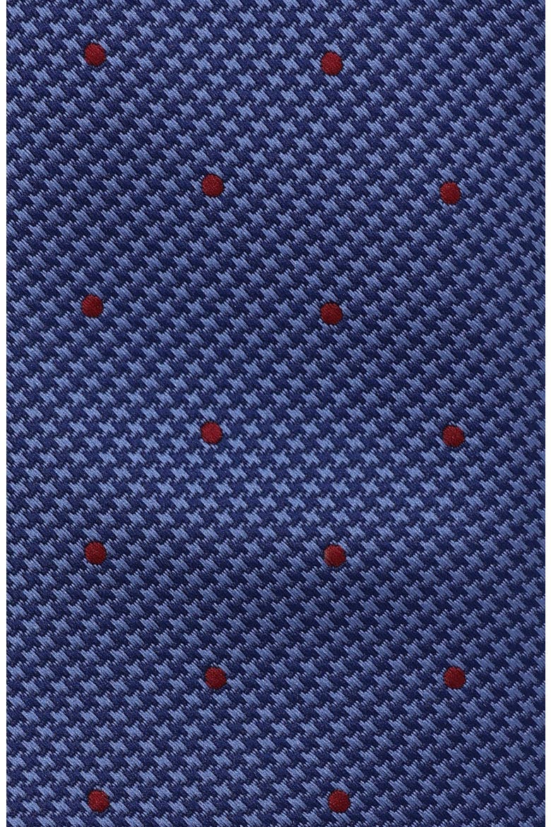 Dot Print Tie, Alternate, color, NAVY/ BURGUNDY