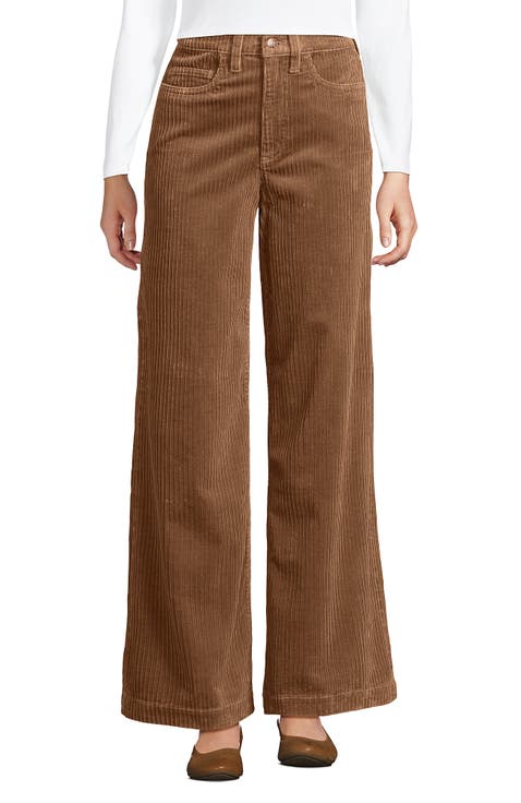 High Rise Wide Leg Corduroy Pants