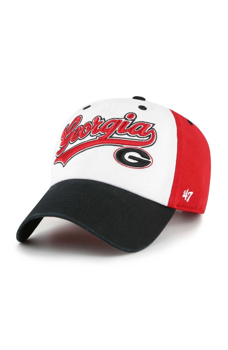 '47 Youth '47 White Georgia Bulldogs Scooter Clean Up Adjustable Hat, Main, color, White