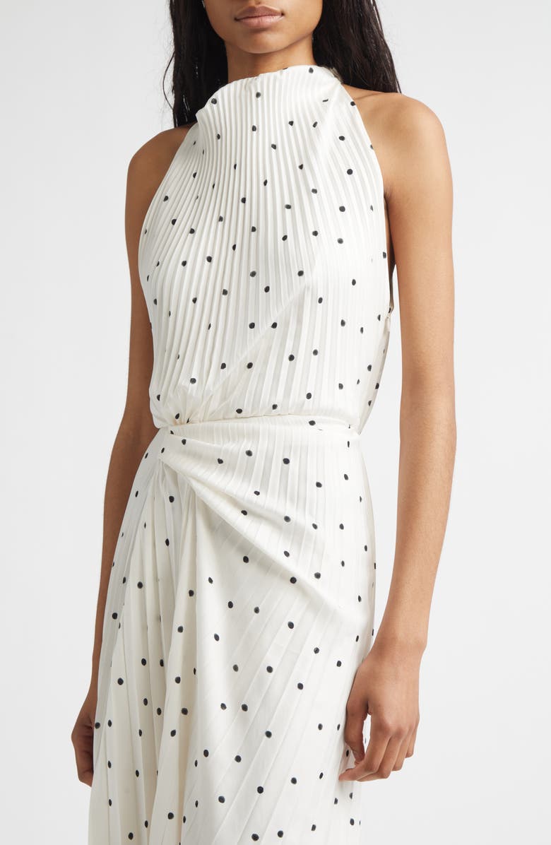 A.L.C. Simona Polka Dot Midi Dress, Alternate, color, Cream/ Black