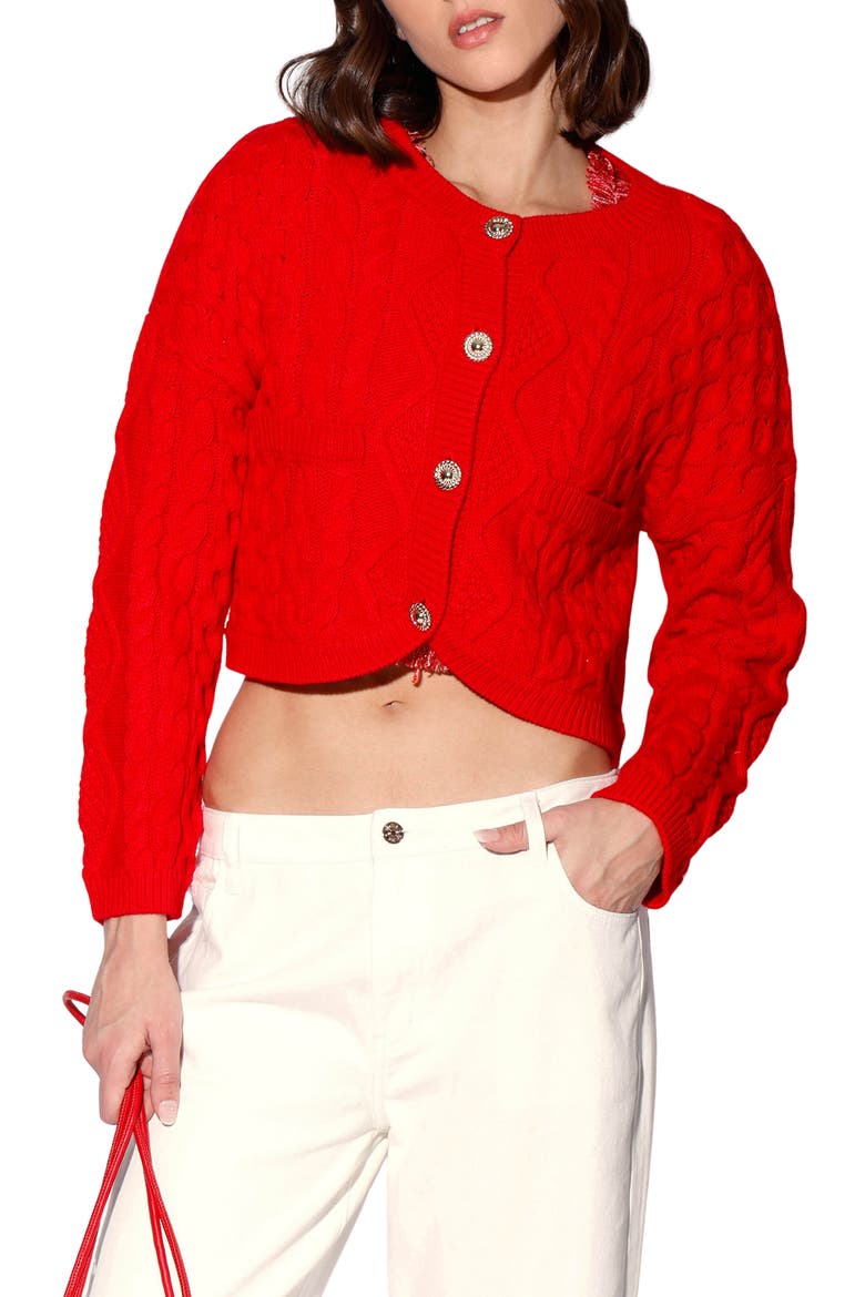 Claire Cardigan, Main, color, RED