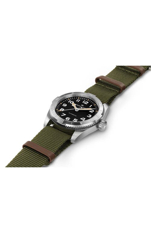Hamilton Khaki Field Expedition Automatic Nato Strap Watch, 37mm In Black
