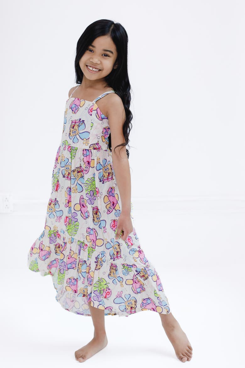 Sleeveless Maxi Dress, Alternate, color, SpongeBob Cream