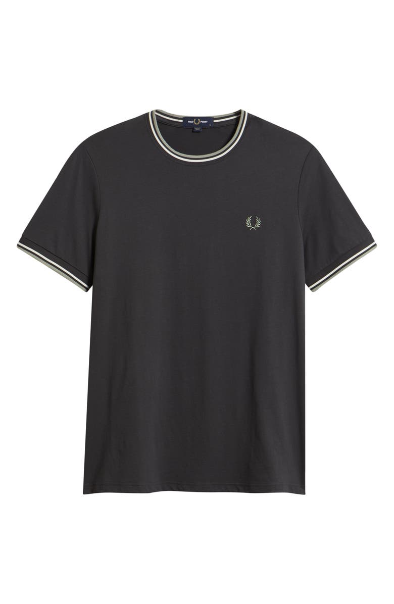 Fred Perry Contrast Trim T-Shirt, Main, color, Anthracite Grey/Ecru/Sea Grass