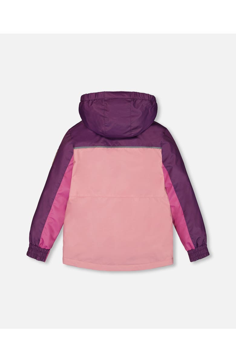 Deux par Deux Little Girl's Colorblock Mid-Season Jacket Pale Pink, Fuchsia, And Mauve, Alternate, color, 