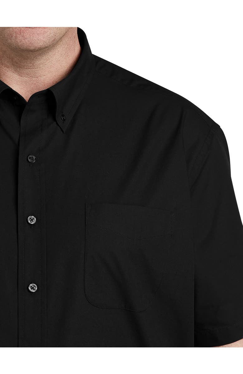 B+T Essentials Big & Tall Poplin Sport Shirt, Alternate, color, Black