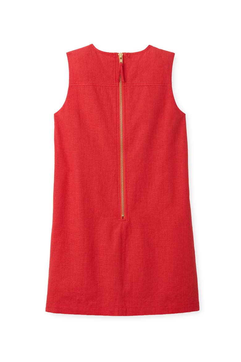 Fiona Linen Shift Dress, Alternate, color, Poppy