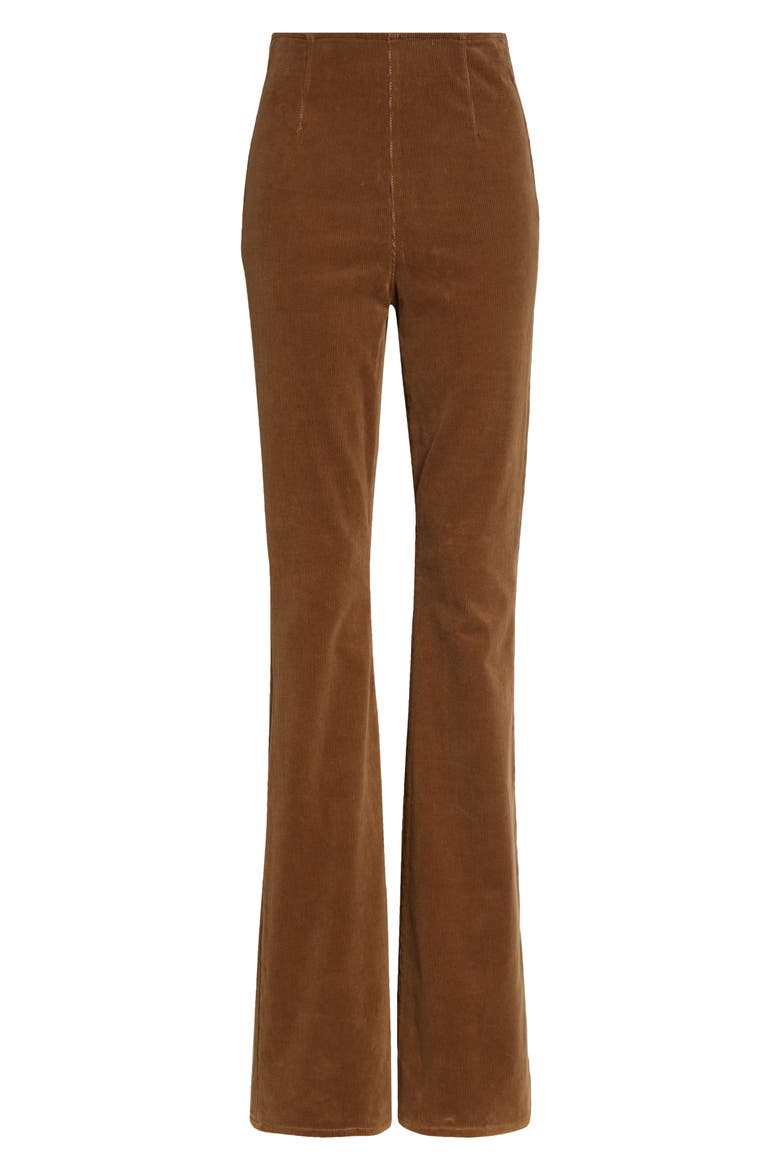 Beverly Off Duty Pull-On High Waist Skinny Flare Corduroy Pants, Alternate, color, DEEP OCHRE