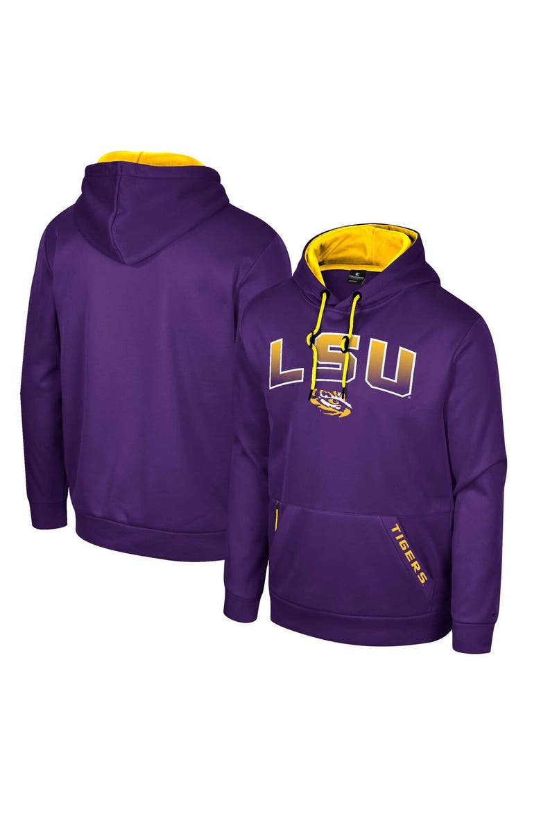 COLOSSEUM Men's Colosseum Purple LSU Tigers Reese Pullover Hoodie, Main, color, Purple