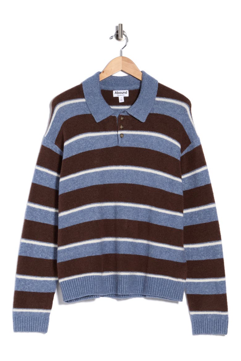 Boxy Rugby Sweater, Main, color, BLUE CLIVE STRIPE
