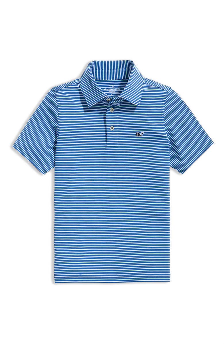 vineyard vines Kids' Hamilton Stripe Sankaty Performance Polo, Main, color,