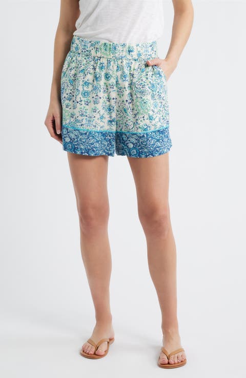 Paisley Print Shorts