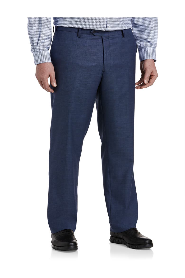 Big & Tall Sharkskin Suit Pants, Main, color, NAVY