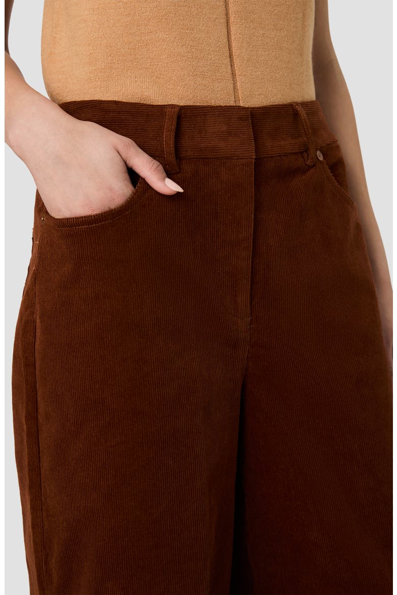 Casey Wide Leg Corduroy Pants, Alternate, color, CHESTNUT BROWN