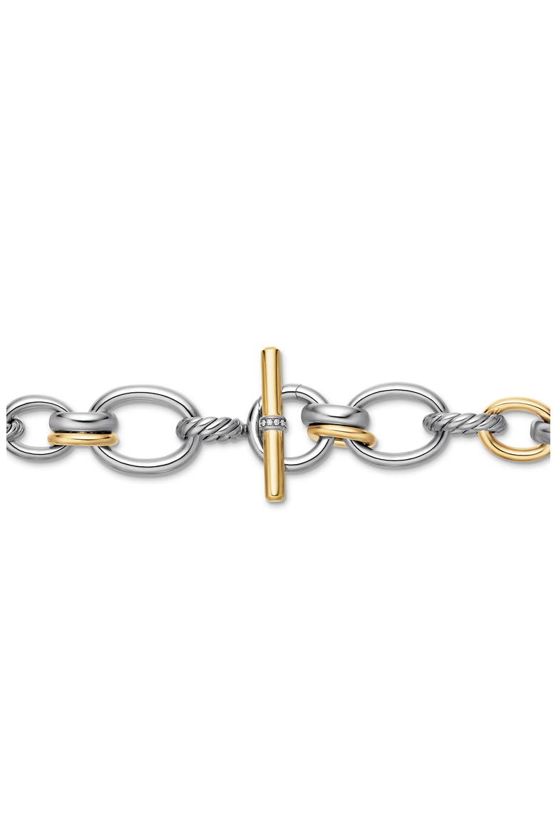 Mercer Mixed Metal Link Necklace, Alternate, color, STERLING SILVER/ 18KY GOLD