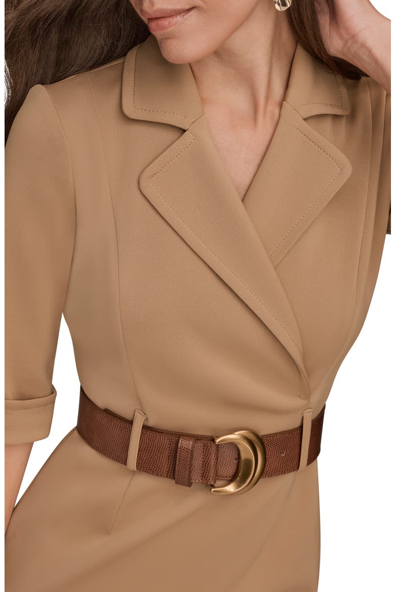 Belted Sheath Dress, Alternate, color, FAWN