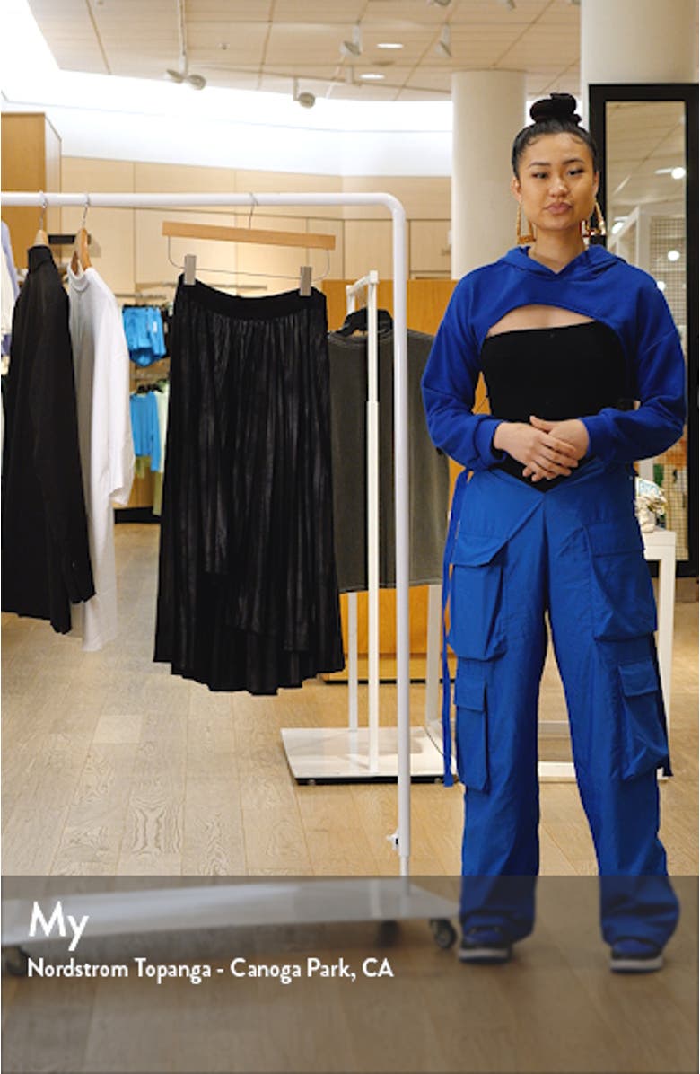 Pleated Faux Wrap Skirt, sales video thumbnail