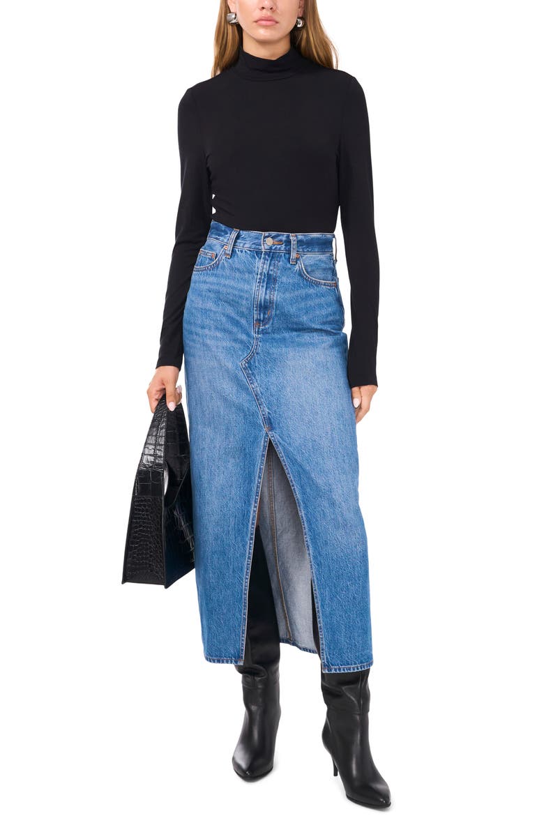 Mock Neck Top, Alternate, color, RICH BLACK
