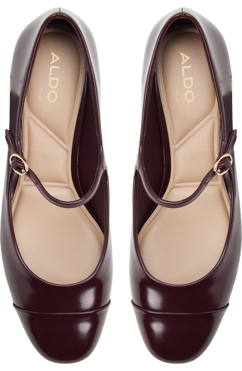 ALDO Decima Mary Jane Cap Toe Pump, Alternate, color, Burgundy