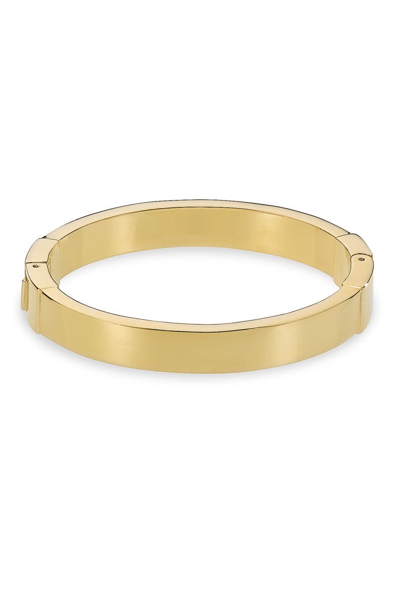Michael Kors Hinged Bangle, Main, color, GOLD