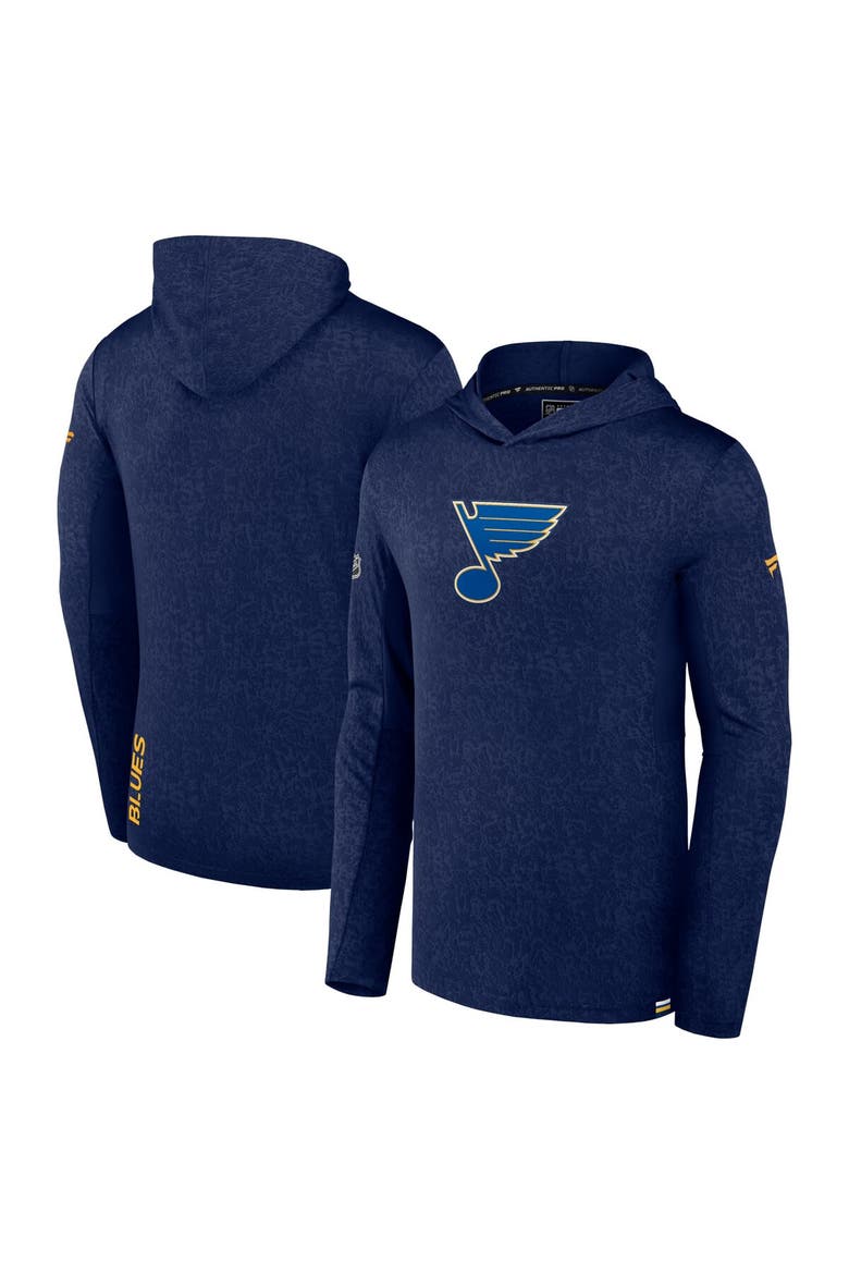 Men's Fanatics Branded  Navy St. Louis Blues Authentic Pro Lightweight Pullover Hoodie, Main, color, Navy