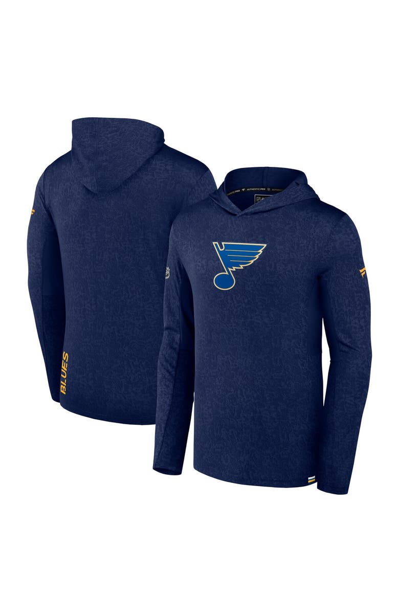 FANATICS Men's Fanatics Branded  Navy St. Louis Blues Authentic Pro Lightweight Pullover Hoodie, Main, color, Navy
