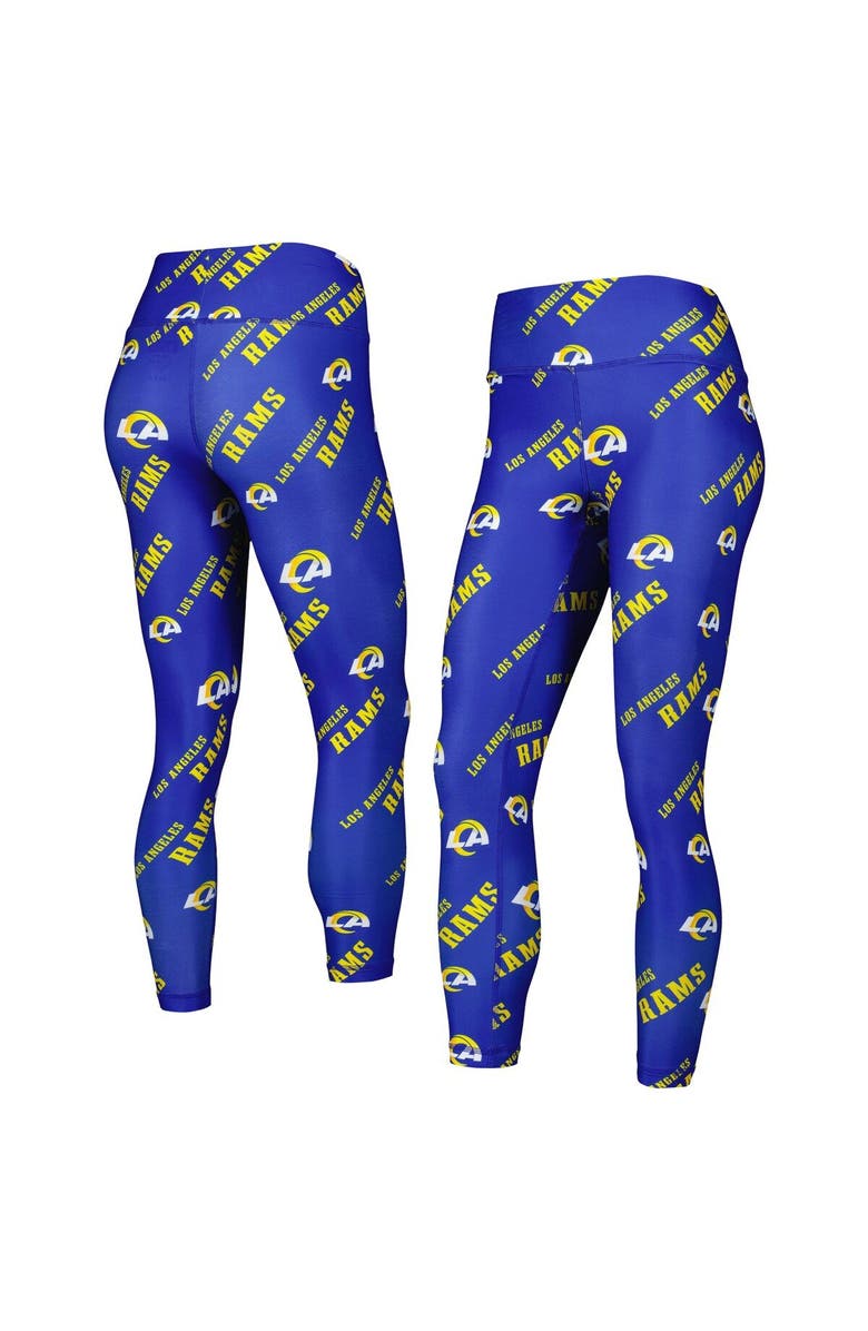 CONCEPTS SPORT Women's Concepts Sport Royal Los Angeles Rams Breakthrough Allover Print Lounge Leggings, Alternate, color, Royal