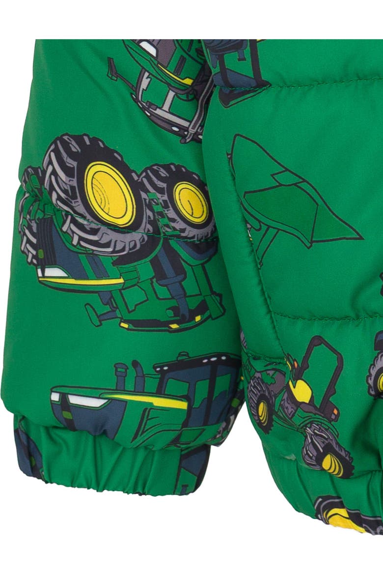 Quilted Hooded Puffer Jacket, Alternate, color, Tractor Green Print