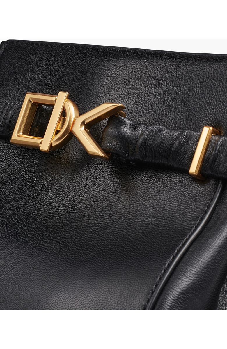Donna Karan New York Gingham Crossbody, Alternate, color, Blk/Gold