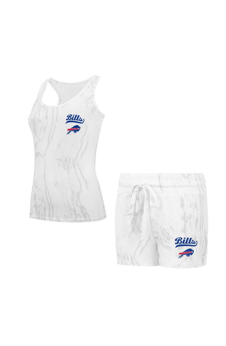 CONCEPTS SPORT Women's Concepts Sport Buffalo Bills Quartz Hacci Knit Tank Top & Shorts Sleep Set, Main, color, Cream